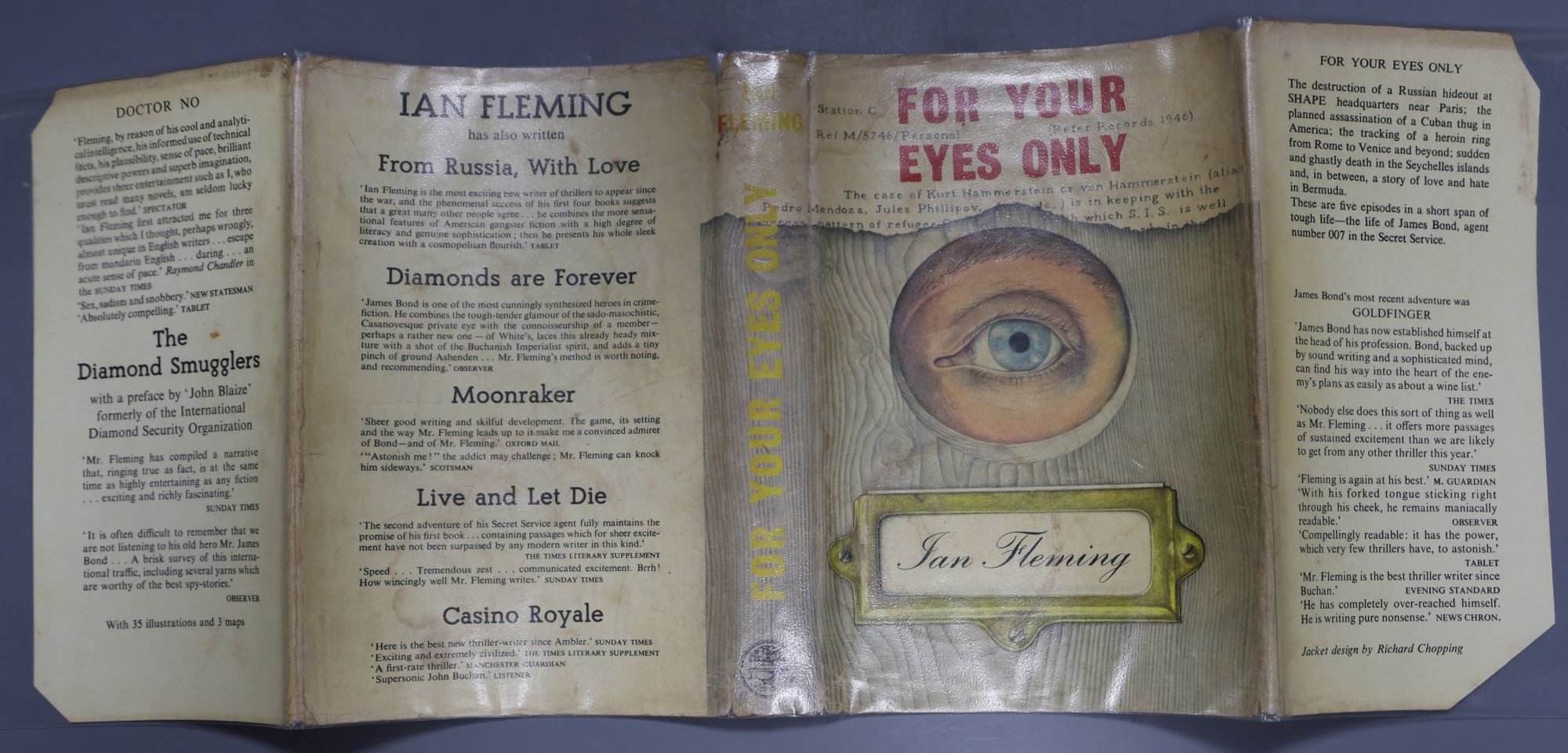 Fleming, Ian - For Your Eyes Only ..., 1st edition (1st impression), d/wrapper, 1960